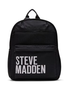 Steve Madden Black Backpack with Bold Front Logo